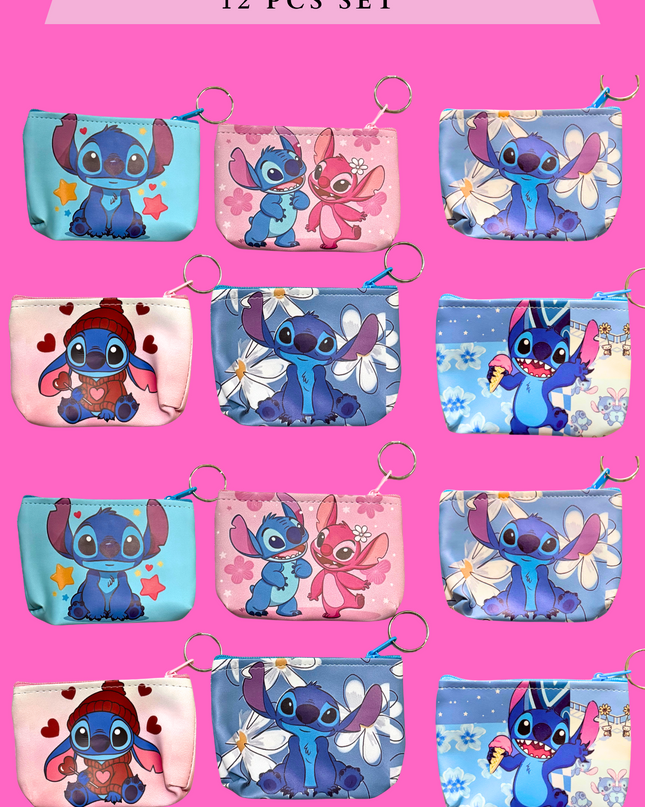 BLUE MINI BAG KEYCHAIN -12 PCS SET