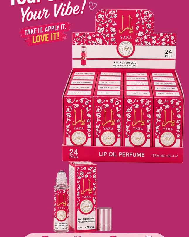 PERFUME YARA ROLL - on  24 pcs box - CANDY
