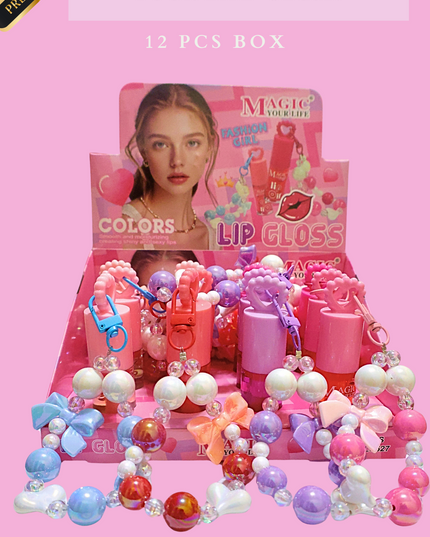 KEYCHAIN LIPGLOSS MAGIC YOUR LIFE MODEL #LC527 -(12 PCS BOX)