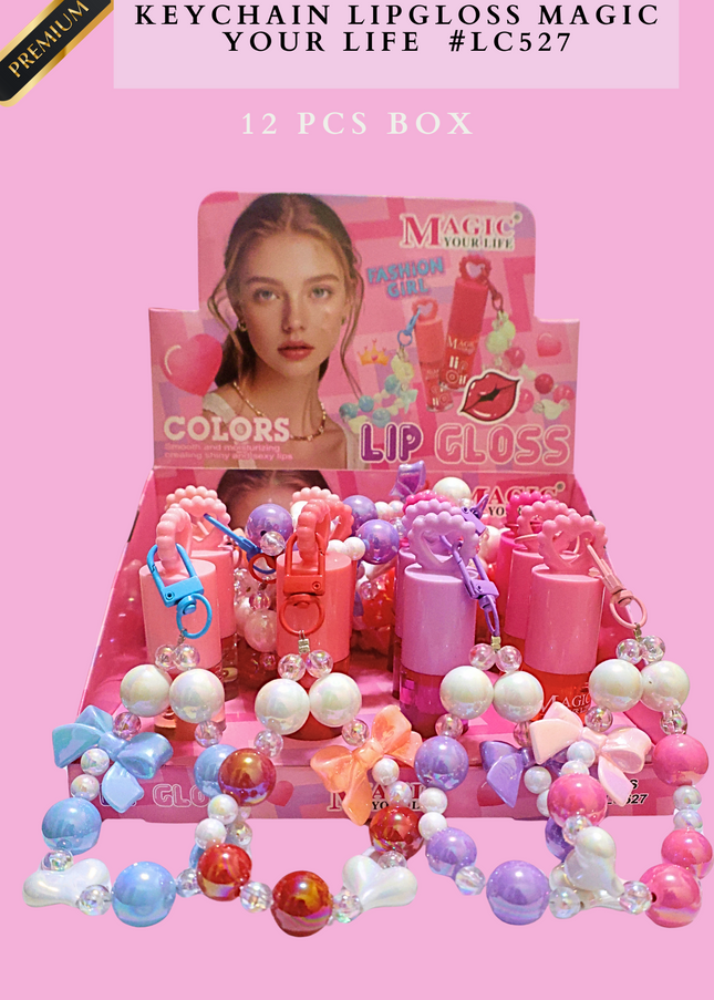 KEYCHAIN LIPGLOSS MAGIC YOUR LIFE MODEL #LC527 -(12 PCS BOX)