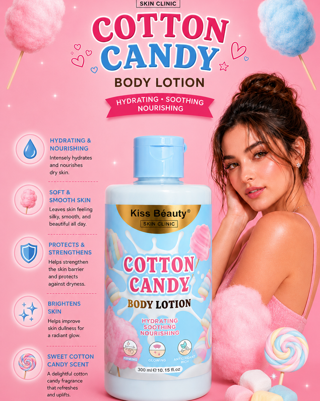 BODY LOTION - cotton candy kiss beauty 300 ml