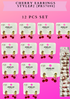 CHERRY EARRINGS STYLE#2 (#R57098) - 12 PCS SET