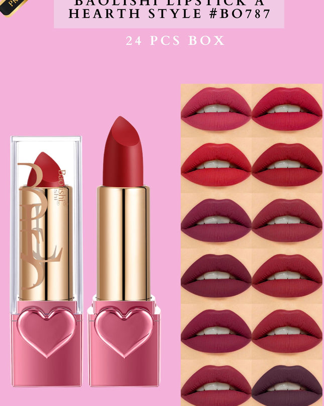 BAOLISHI LIPSTICK A HEARTH STYLE ( #B0787) - 24 pcs box