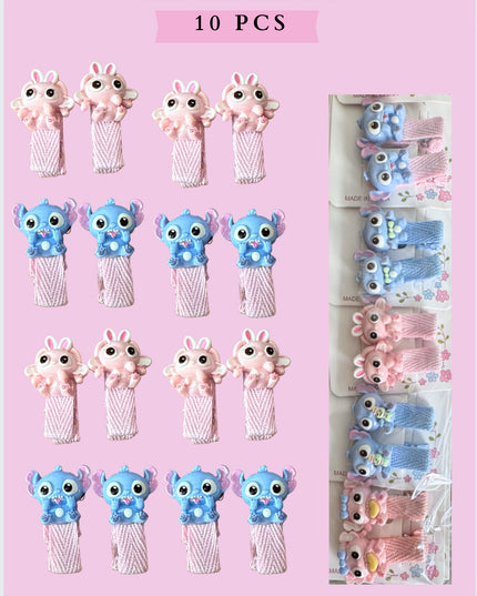 Hair Clip  -10 Pairs - cartoon