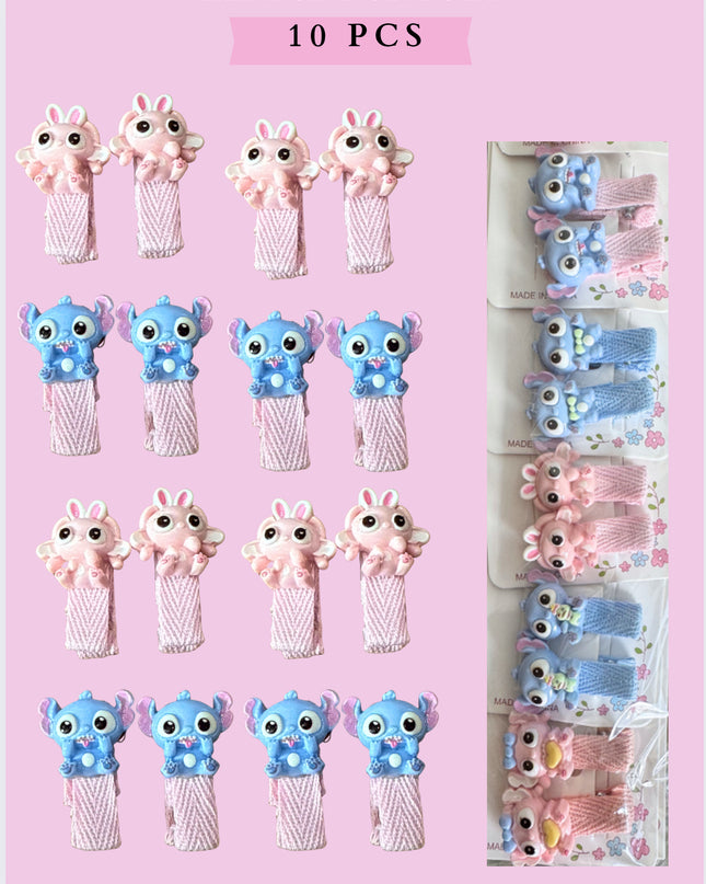 Hair Clip  -10 Pairs - cartoon