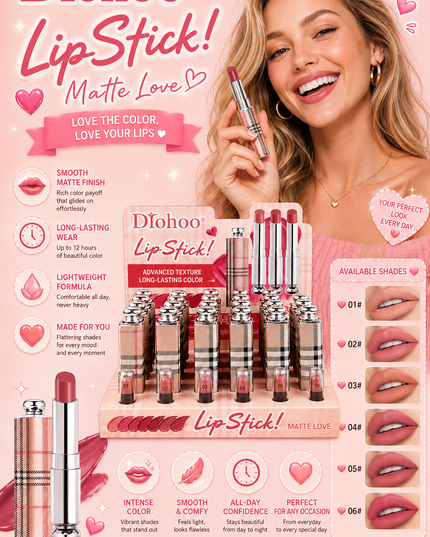 DIOHOO LIPSTICKS BURB - Nude colors #zy23168