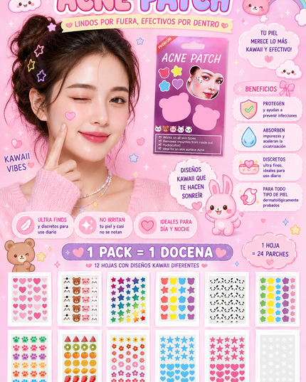 ACNE PATCHES - pimple patches - Kawaii -(12 PCS SET)