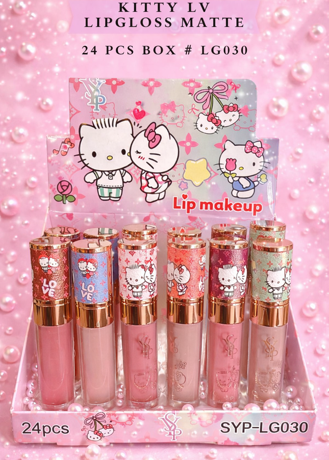 KITTY LV LIPGLOSS MATTE 24 PCS BOX -  # LG030