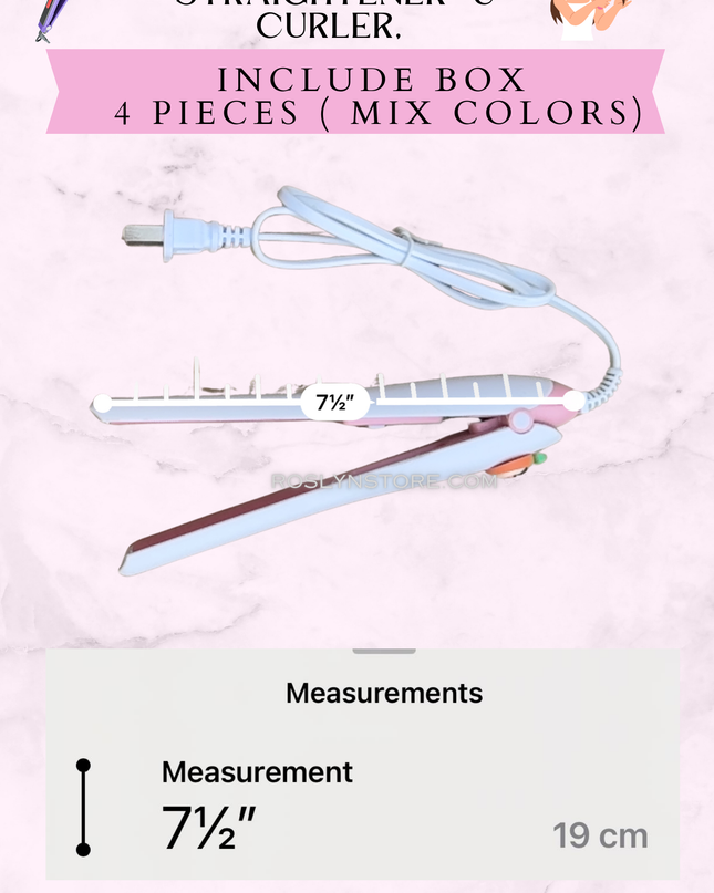 2 IN 1 CERAMIC HAIR STRAIGHTENER & CURLER.