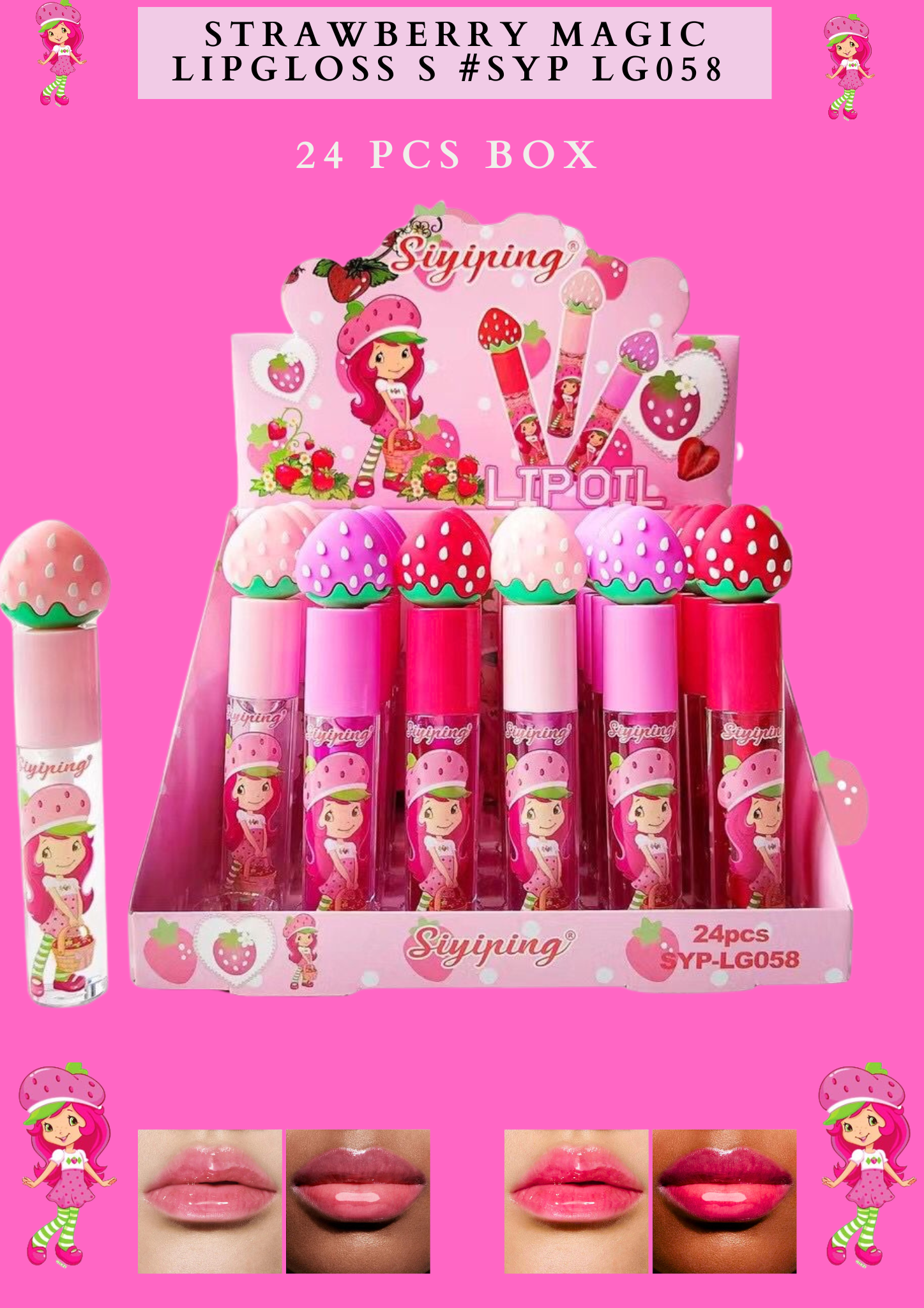 STRAWBERRY MAGIC LIPGLOSS (S #SYP LG058 )- 24 PCS BOX