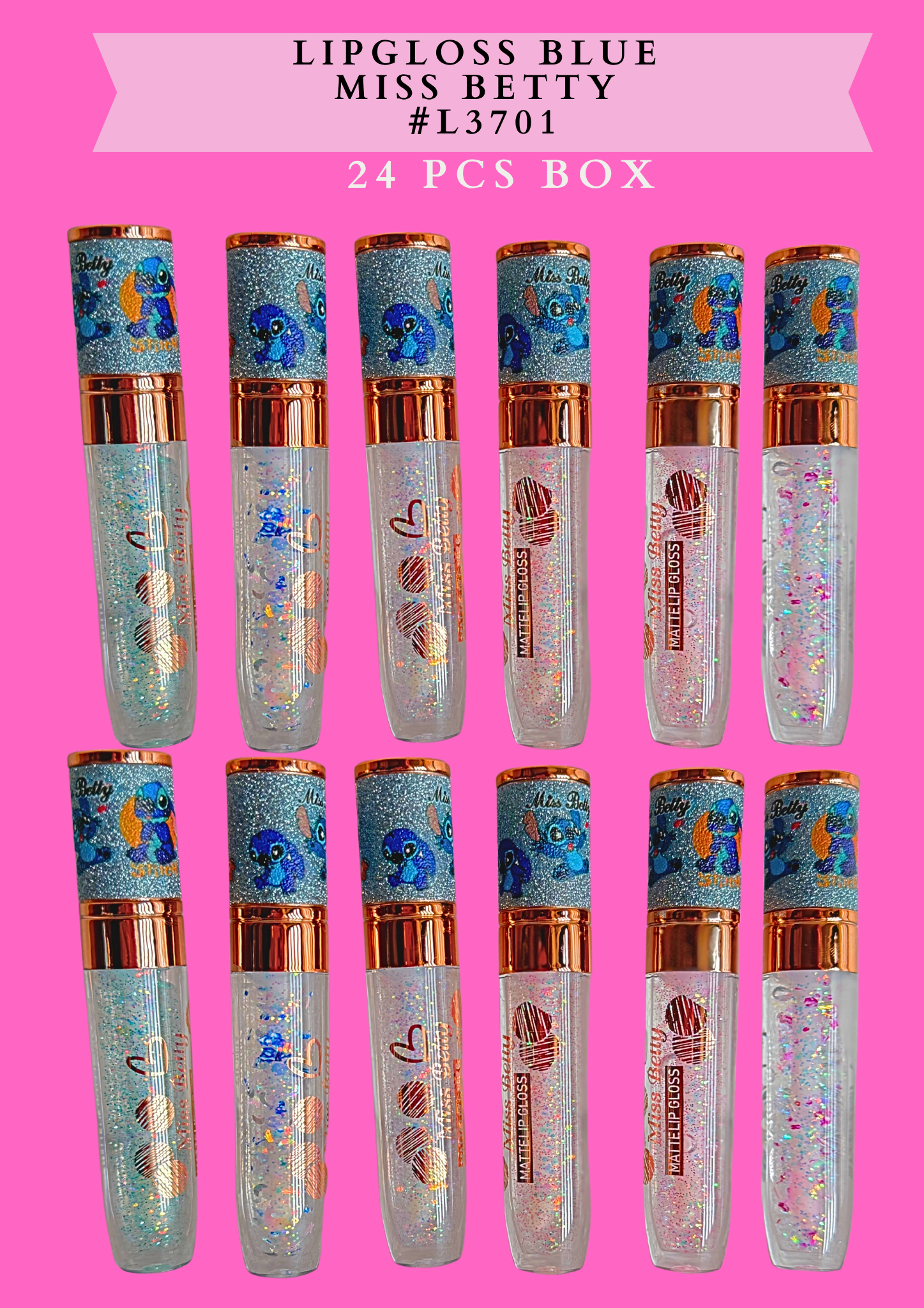 LIPGLOSS BLUE MISS BETTY( #L3701 )24 PCS BOX