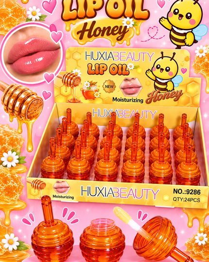 LIP OIL - HONEY -HUXIA BEAUTY(24 PCS BOX) COD (9286)
