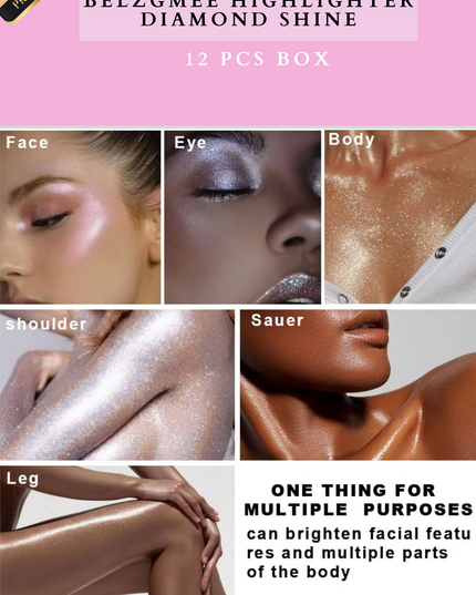 BELZGMEE HIGHLIGHTER DIAMOND SHINE - 12 PCS BOX