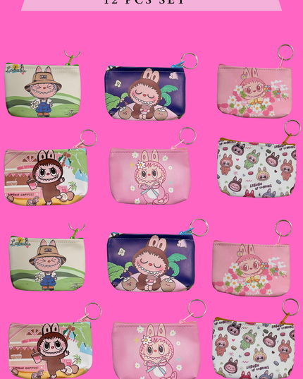 Coin bag labubu -12pcs set