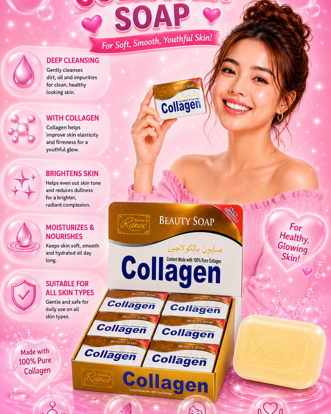 COLLAGEN  SOAP - 12 PCS box - 100% pure collagen