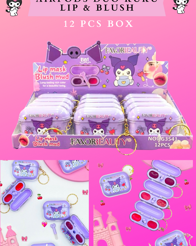 AIRPODS DUO KUKU LIP & BLUSH (12 PCS BOX)