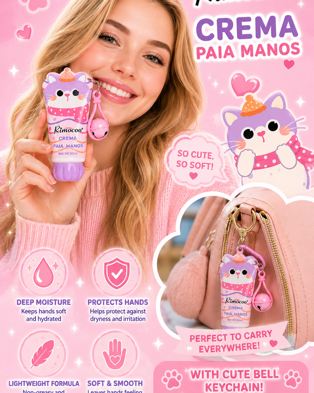 RIMOCOO - CAT HAND CREAM WITH KEYCHAIN( 24 pcs box) #R9195