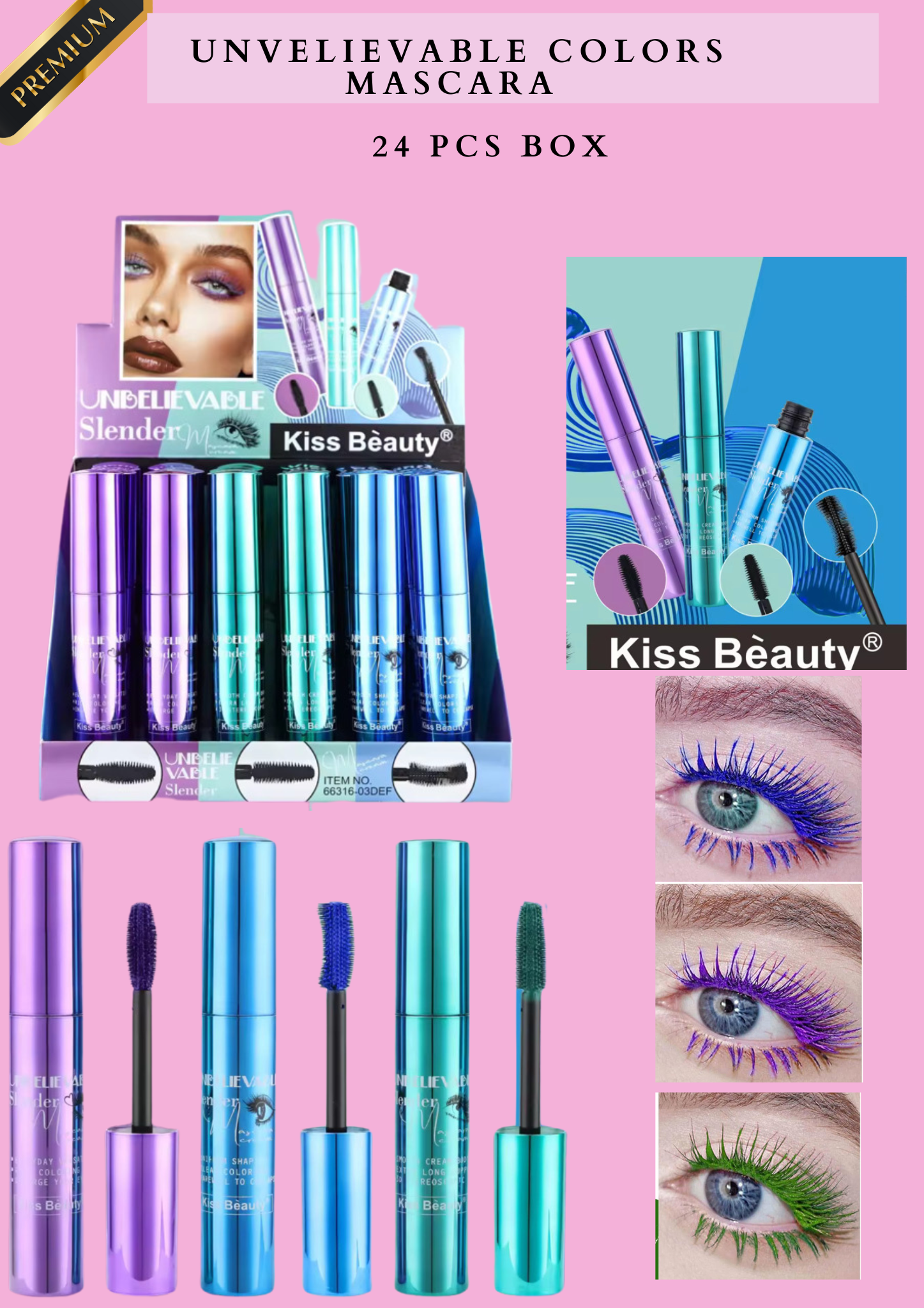 UNVELIEVABLE COLORS MASCARA - 24 PCS BOX - FULL volume