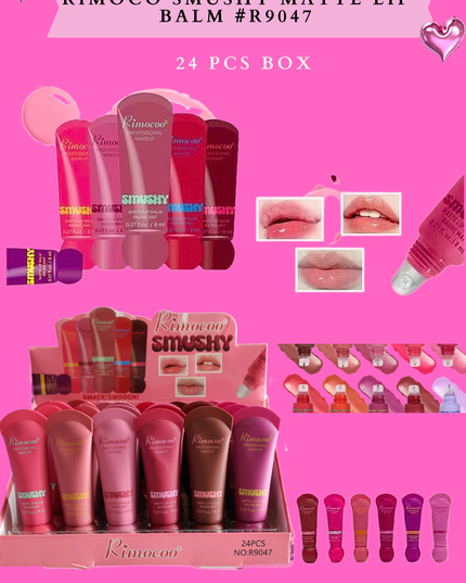 RIMOCO SMUSHY MATTE LIP BALM #R9047 -24 PCS box