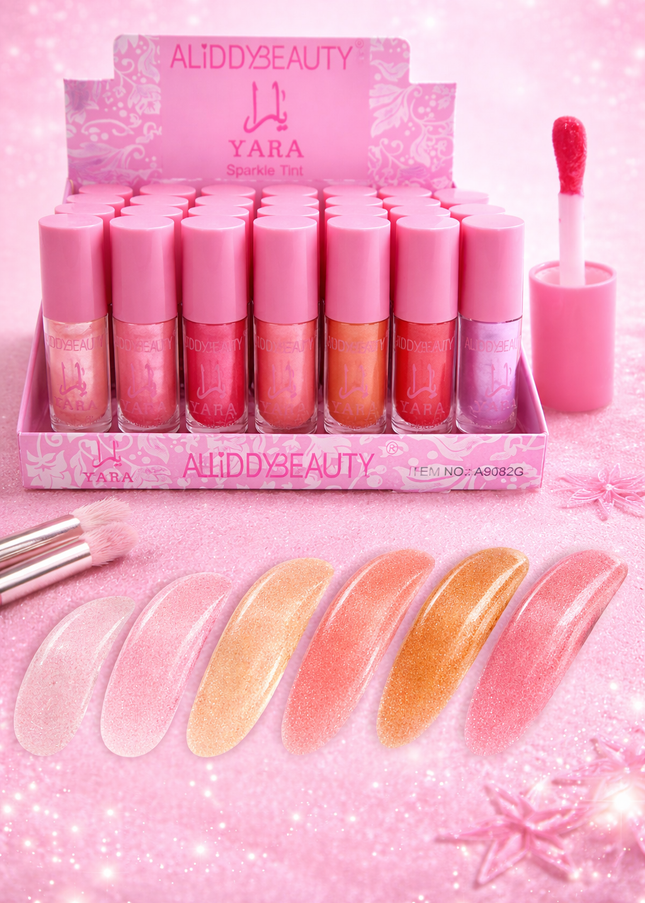 Aliddy beauty lipgloss shimmer pink - 24 pcs box #A0982S