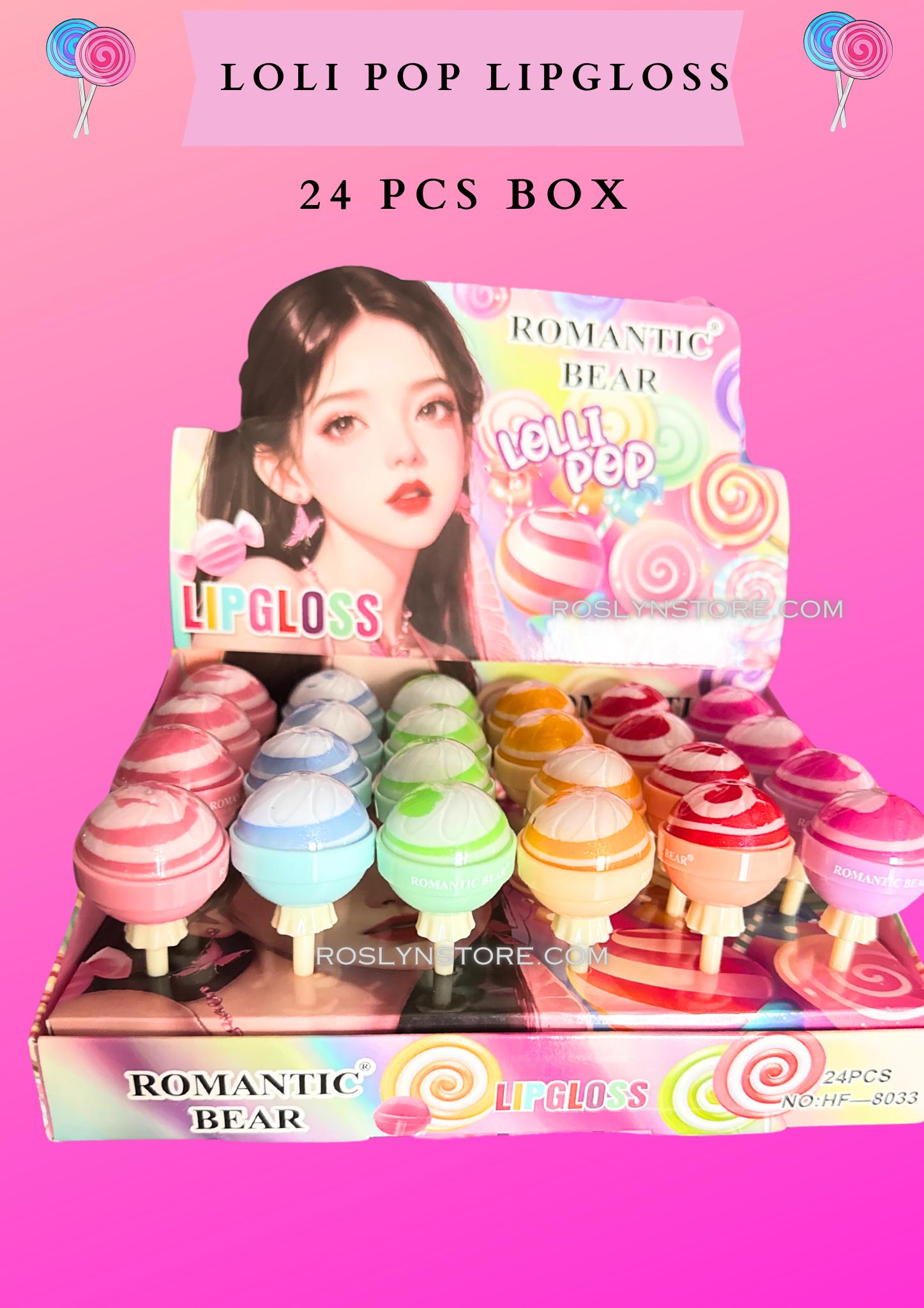 LOLI POP LIPGLOSS-  24 PCS BOX