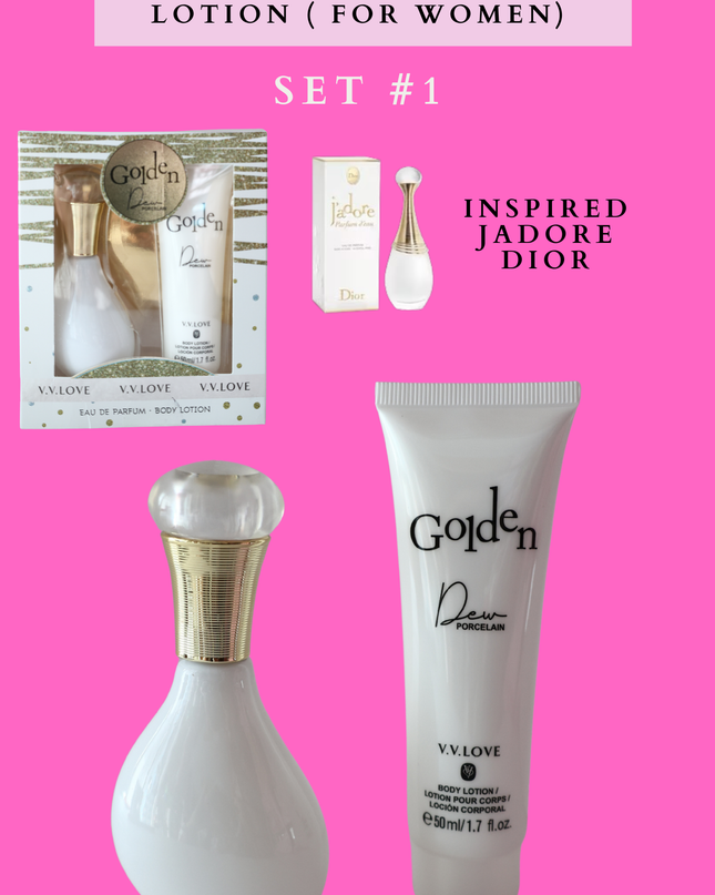 Gift SET PERFUME AND BODY LOTION (FOR WOMEN) SET #1