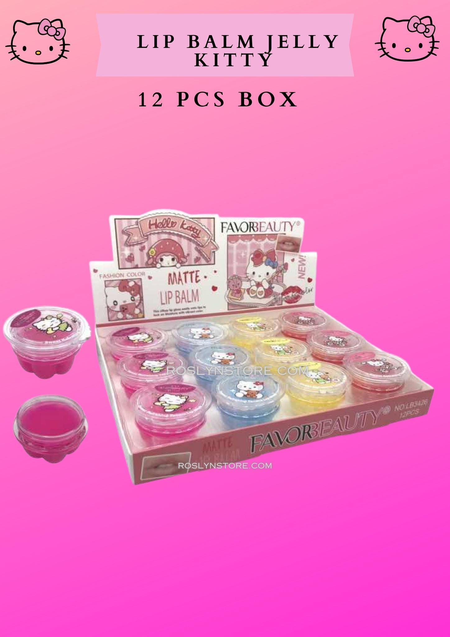 KITTY LIP BALM - Jelly 12 pcs - (371)