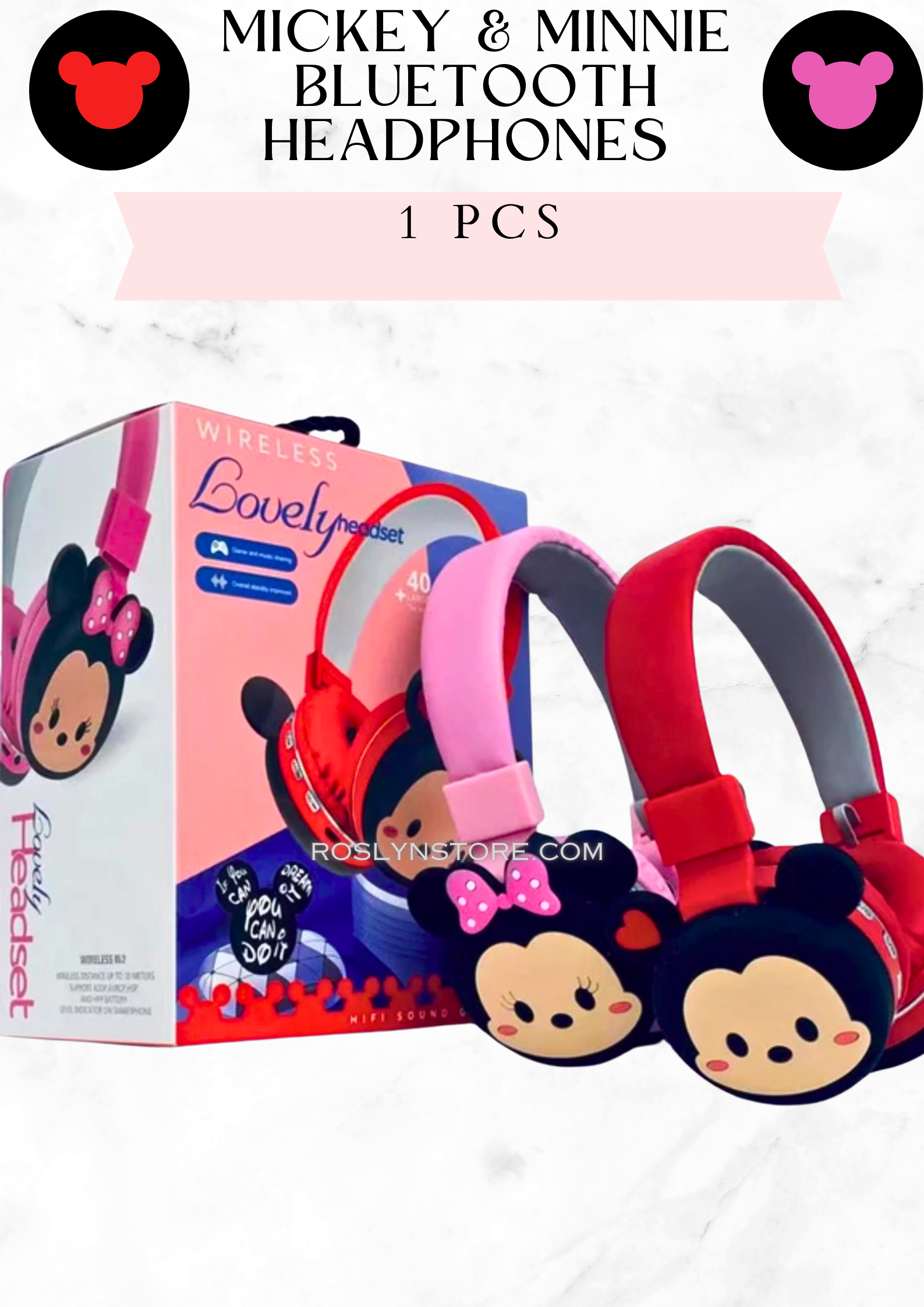 MICKEY & MINNIE- HEADPHONE- Adjustable size