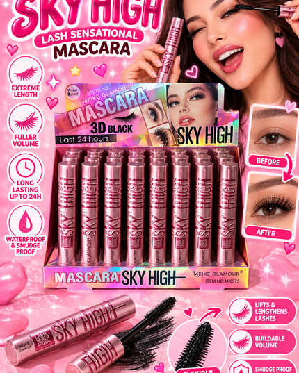 BLACK MASCARA Sky high pink #MK075- 24 hours -#MK075