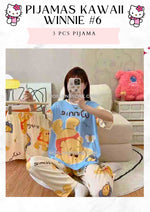 PIJAMAS KAWAII- Pajamas- (3 pcs Pijama ) 1 Pijama $10 / buy 3 price is $8 per each Pijama - Adjustable size ( S- M-L)