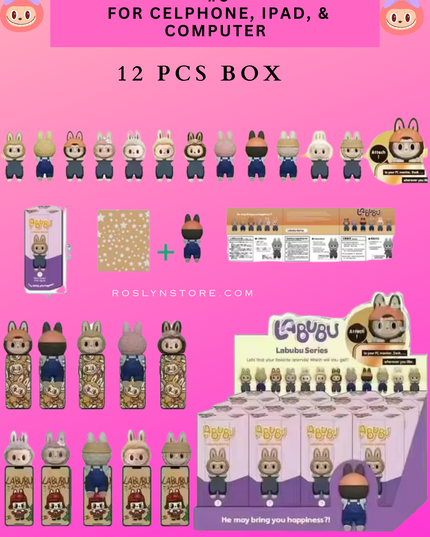BLIND BOX - LABUBU VERSION #3 FOR CELLPHONE, IPAD, & COMPUTER - 12 PCS BOX