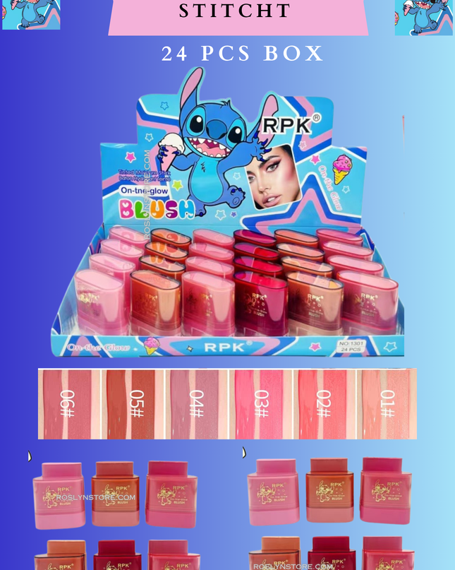 BLUSH STICKT - STITCHT (multi- use) for lips , face & eyes  - (24 pcs box ) style 2 #1301