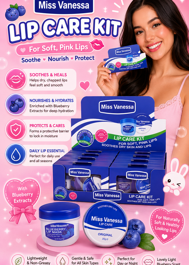 LIP CARE KIT- BLUEBERRY 12 set box