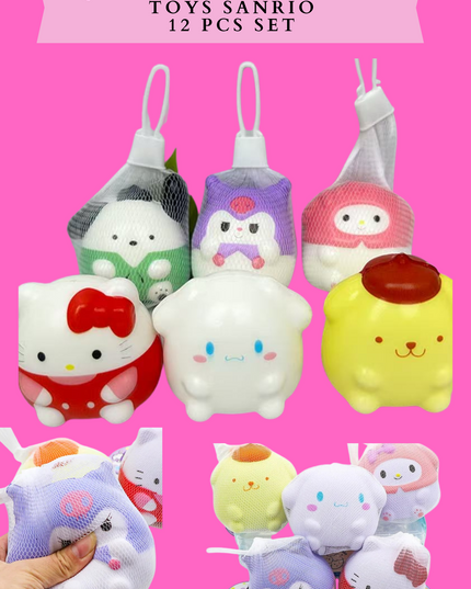 SQUISHY - DECOMPRESSIOM TOYS SANRIO - 12 PCS SET