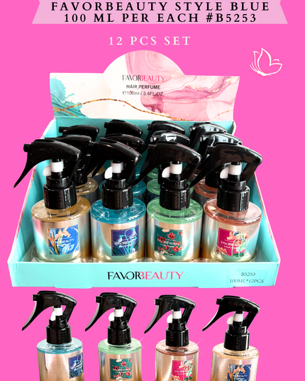 HAIR PERFUME SHINE FAVORBEAUTY STYLE BLUE 100 ML PER EACH) # B5253-  12 PCS SET