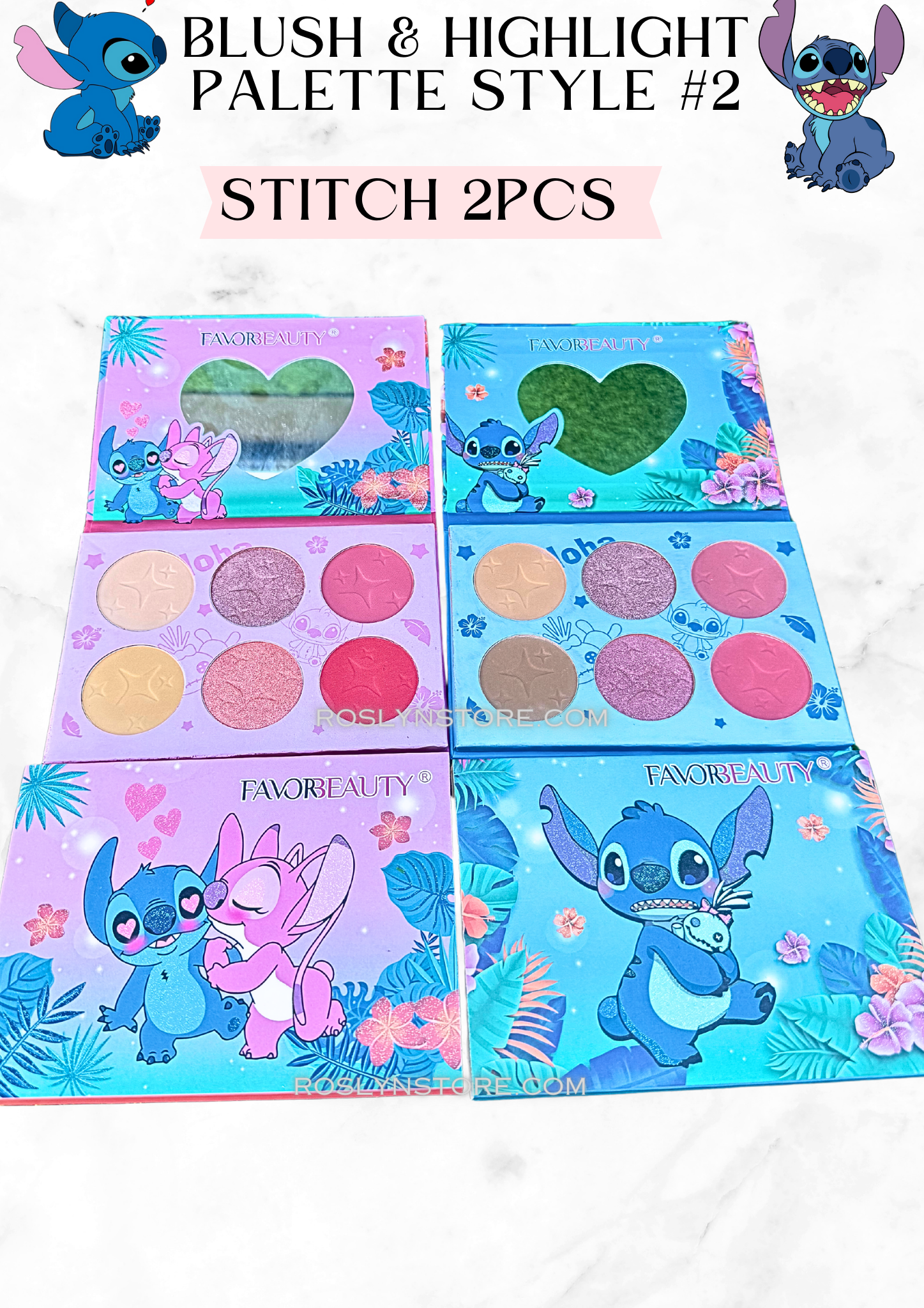 Bundle palette blush  & highlight- stitch - Style #2