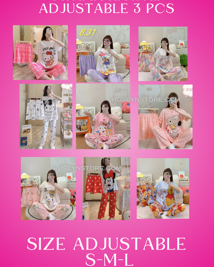 PIJAMAS KAWAII- Pajamas kawaii- (3 pcs Pijama ) (S-M-L) adjustable size1 Pijama $10 / buy 3 price is $8 per each Pijama - Adjustable size ( S- M-L)