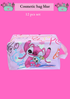 BLUE COSMETIC-  WITH ZIPPER - 12 PCS SET