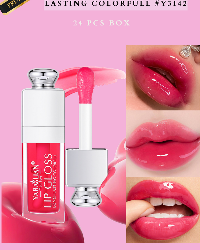 YABAOLIAN LIPGLOSS LONG LASTING COLORFULL #Y3142 ( 24 pcs box)