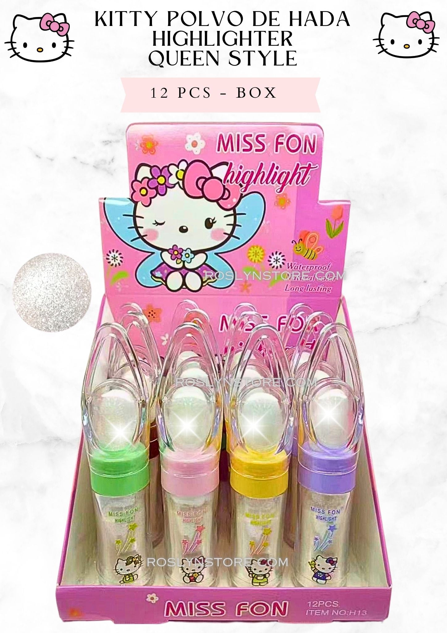 Kitty Polvo de hadas - highlighter- 12 pcs - style queen