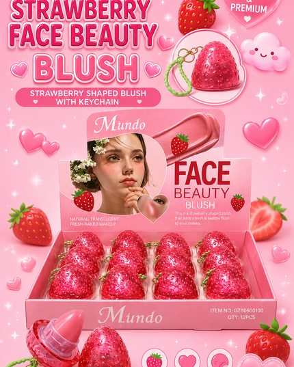 STRAWBERRY BLUSH WITH KEYCHAIN 12 pcs box #GZ80600100