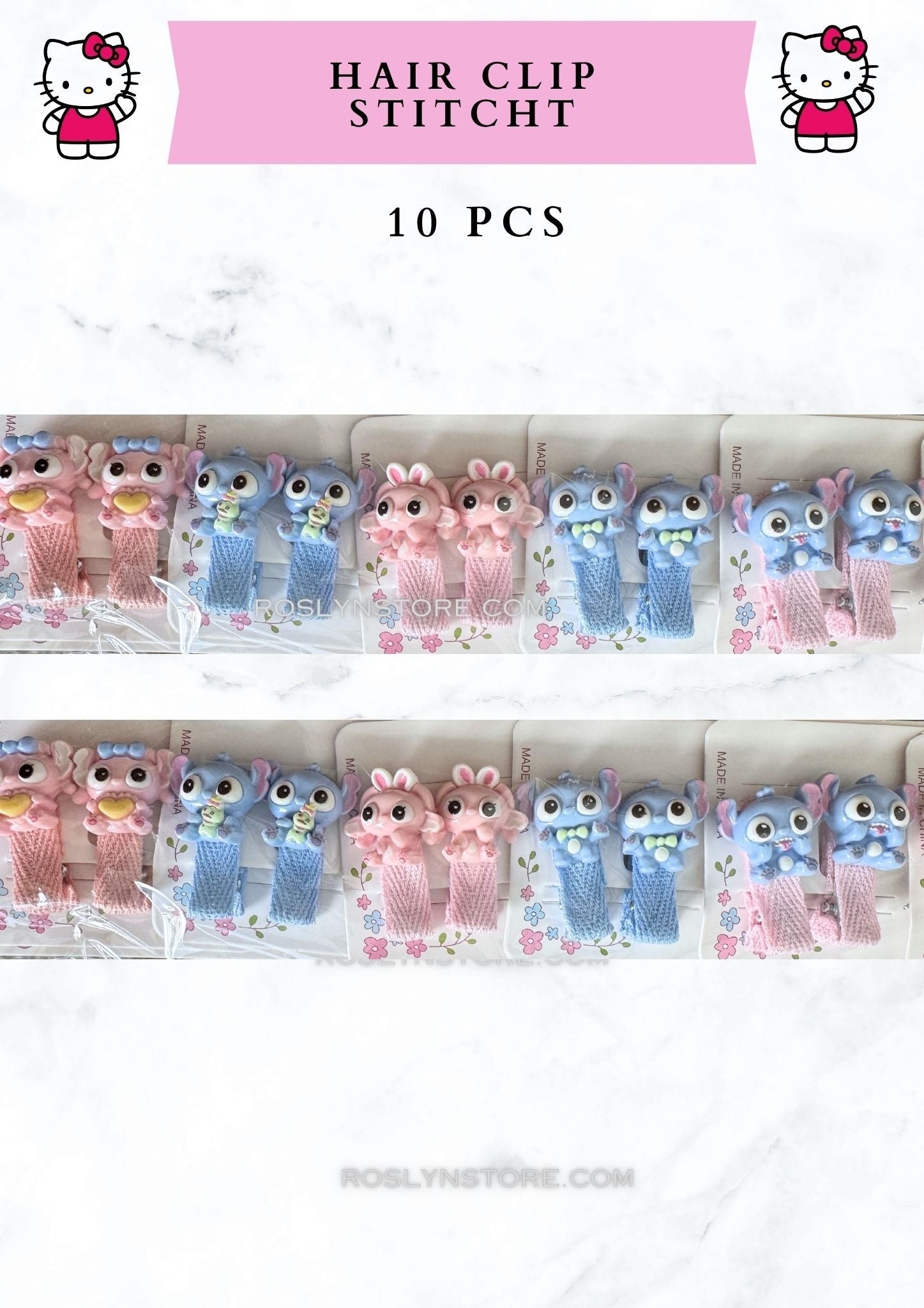 Hair Clip  -10 Pairs - cartoon