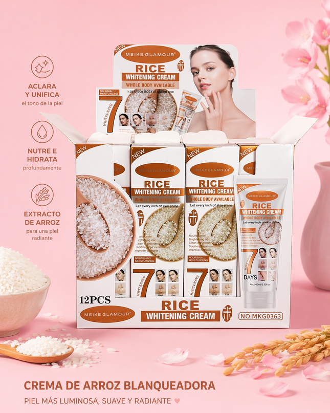 RICE Whitening cream 12 pcs box - (100 ml per each ) #MKG0363