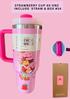STRAWBERRY CUP 40 ONZ INCLUDE STRAW & BOX #14