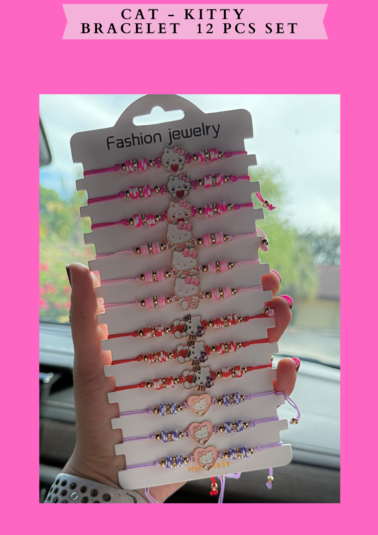 CAT bracelet (#RS57103) - 12 PCS SET