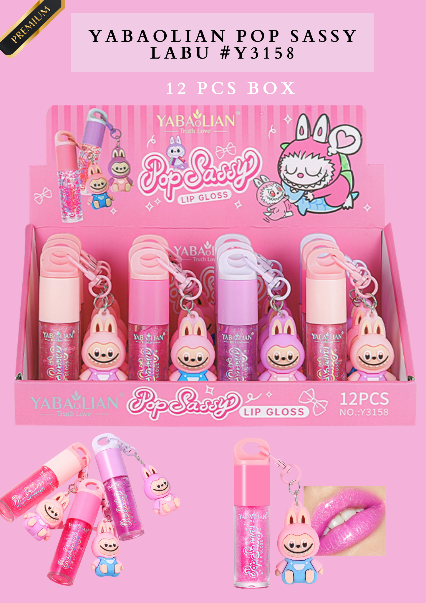 YABAOLIAN POP SASSY LABU #Y3158 ( 12 PCS BOX)