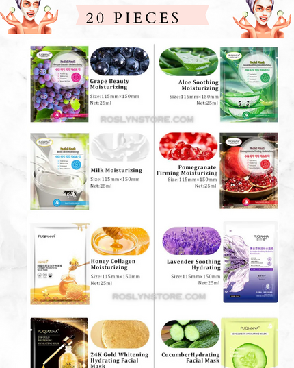 FACE MASK SET - 20 pieces