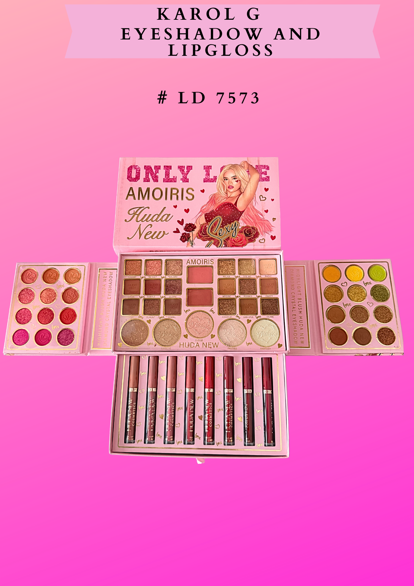 KAROL G EYESHADOW AND LIPGLOSS # LD 7573