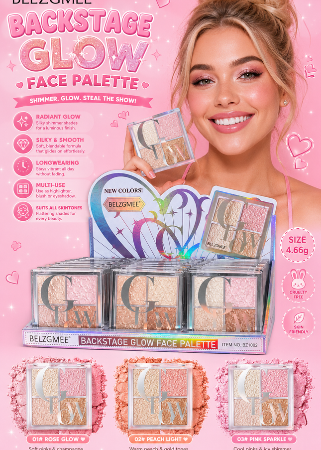 EYESHADOW BELZGMEE - (#BZ1002) - 12 pcs box