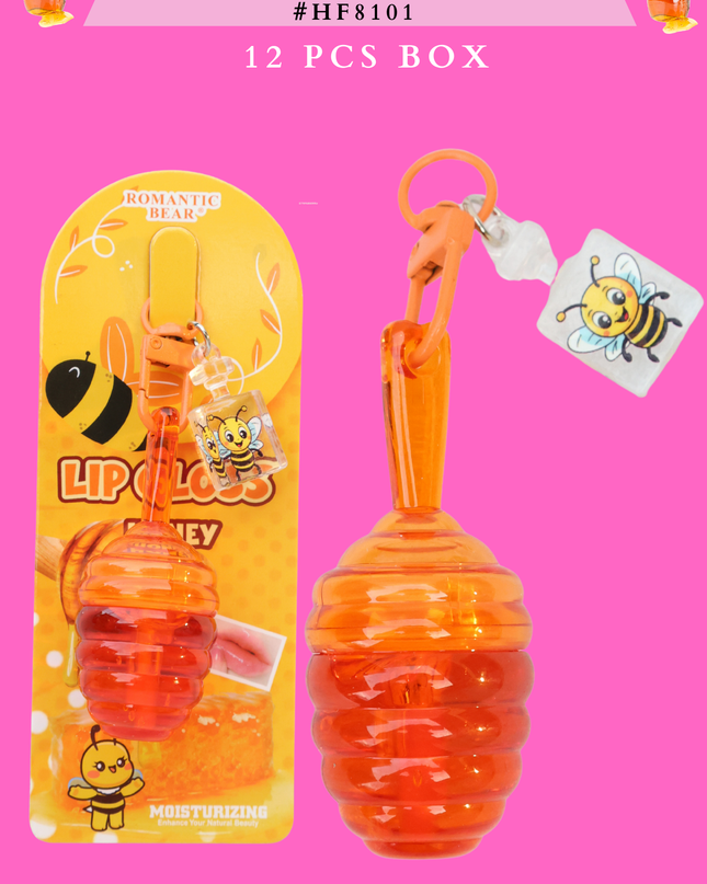 HONEY LIPGLOSS ROMANTIC BEAR #HF 8101 12 PCS BOX